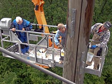 Arbeiten am Eichbergturm