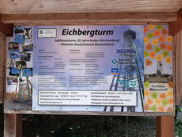 neue Infotafel am Eichbergturm
