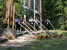 Symbadischen Alphornbläser aus Endingen